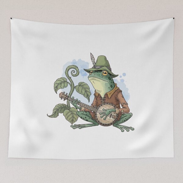 Item preview, Cottage Frog Sticker Art - Funny Froggy Meme & Goblincore designed and sold by StudioJohan.