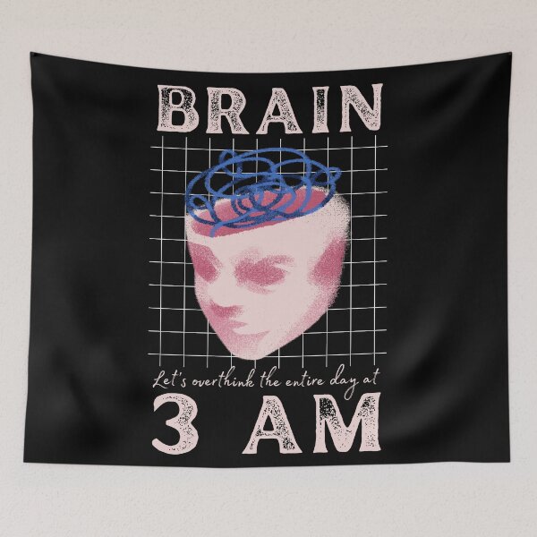 Item preview, Overthinking Brain at 3AM designed and sold by DesignDazzles.