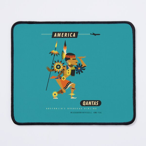Item preview, Qantas Vintage Poster - America designed and sold by malero-design.
