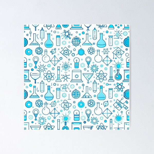 Item preview, Blue Scientific and Laboratory Equipment Seamless Pattern designed and sold by Vision Crafted.