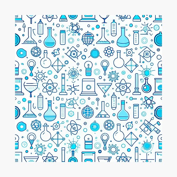 Item preview, Blue Scientific and Laboratory Equipment Seamless Pattern designed and sold by Vision Crafted.