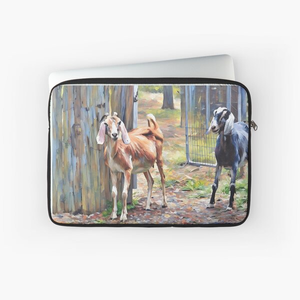 Item preview, watercolor blue moon and her sister Dakota Nubian goat family   designed and sold by RobynPeters1836.
