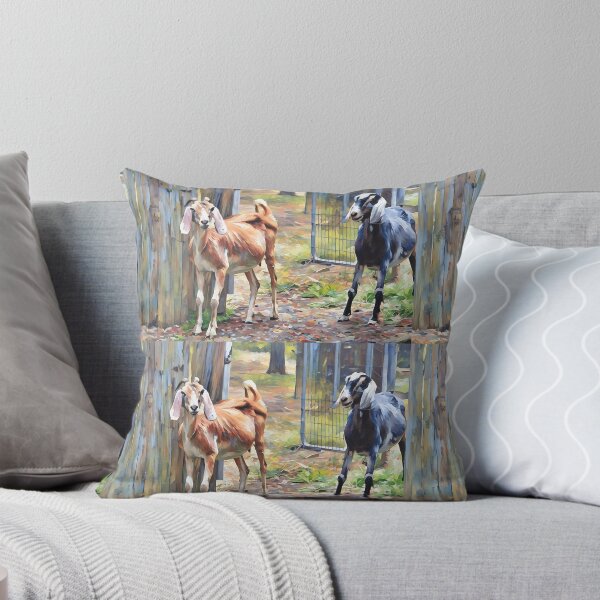 Item preview, watercolor blue moon and her sister Dakota Nubian goat family   designed and sold by RobynPeters1836.