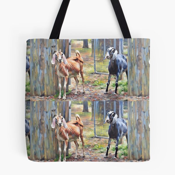 Item preview, watercolor blue moon and her sister Dakota Nubian goat family   designed and sold by RobynPeters1836.
