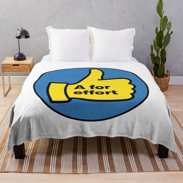 Item preview, A for Effort Sticker – Retro Thumbs-Up Cartoon Design designed and sold by eyesasdaggers.
