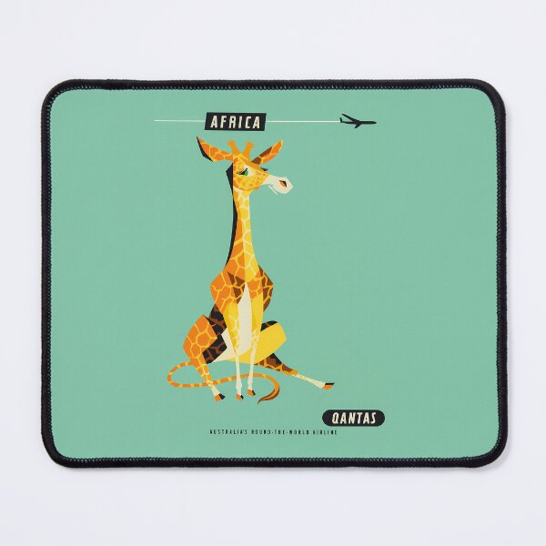 Item preview, Qantas Vintage Poster - Africa Giraffe designed and sold by malero-design.