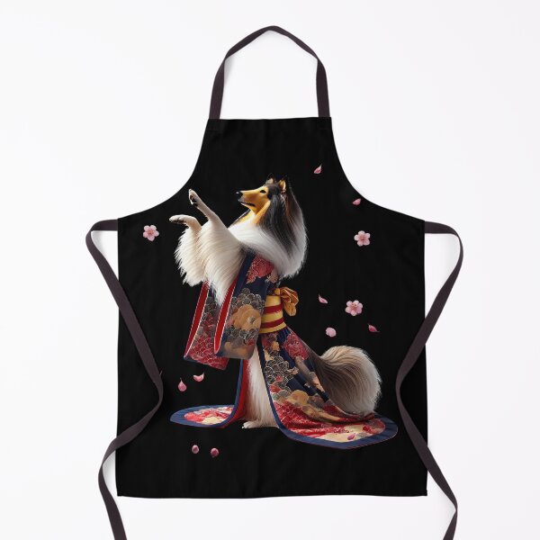 Artikelvorschau, Collie Japanische Kunst Kimono Harajuku Hundeliebhaber entworfen und verkauft von Kimberley King Art King Art.
