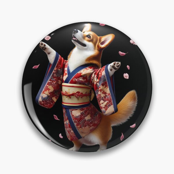 Artikelvorschau, Corgi Japanische Kunst Kimono Harajuku Hundeliebhaber entworfen und verkauft von Kimberley King Art King Art.