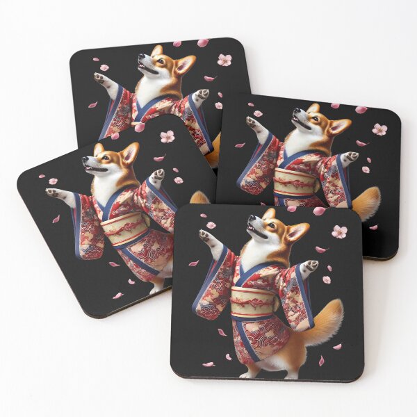 Artikelvorschau, Corgi Japanische Kunst Kimono Harajuku Hundeliebhaber entworfen und verkauft von Kimberley King Art King Art.
