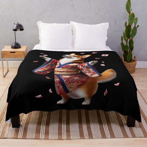 Artikelvorschau, Corgi Japanische Kunst Kimono Harajuku Hundeliebhaber entworfen und verkauft von Kimberley King Art King Art.