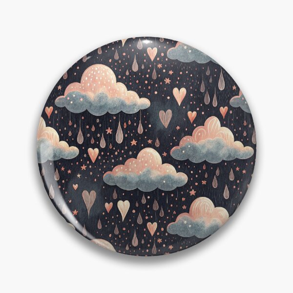 Item preview, A cutesy and romantic pattern of clouds and hearts designed and sold by Merrylands Artshop.