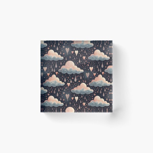 Item preview, A cutesy and romantic pattern of clouds and hearts designed and sold by Merrylands Artshop.