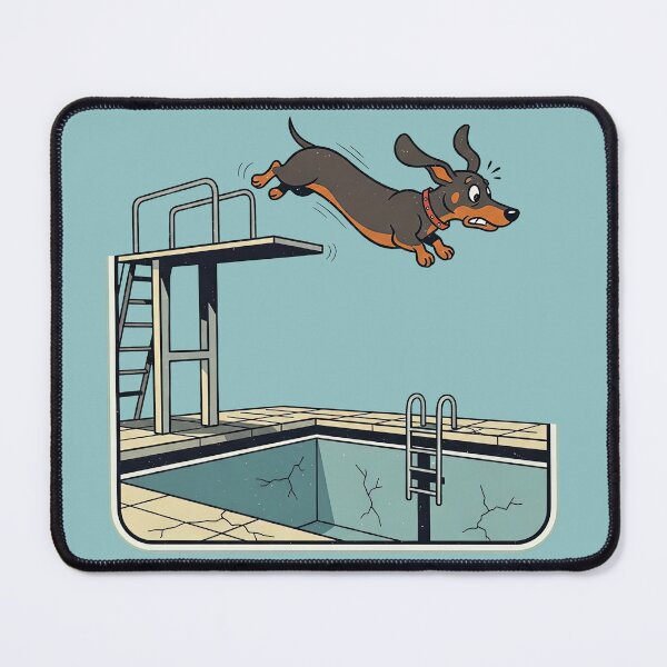 Item preview, Dachshund Dive – No Water Needed! designed and sold by CARPIO Creations.