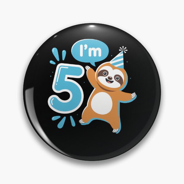Item preview, Sloth Birthday Party 5 Year Old designed and sold by brynatshop.