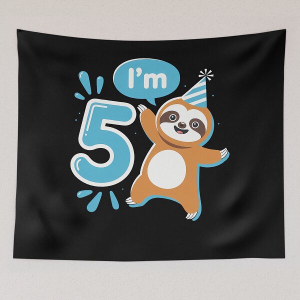 Item preview, Sloth Birthday Party 5 Year Old designed and sold by brynatshop.