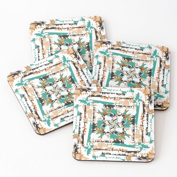 Item preview, Turquoise and Gold, Browns, Black Jagged Pattern Design designed and sold by Jessielee72.