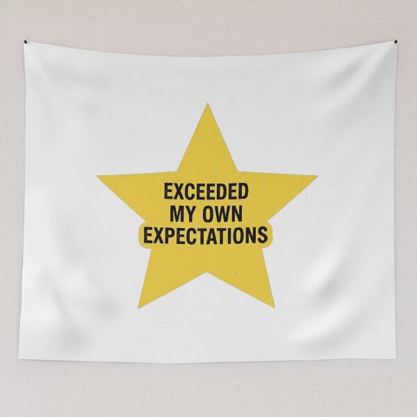 Item preview, Exceeded Expectations Sticker – Distressed Yellow Star Graphic designed and sold by eyesasdaggers.