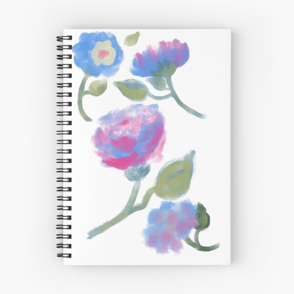 Item preview, Hot Pink and Blue Flowers by ElitebyElise designed and sold by ElitebyElise.