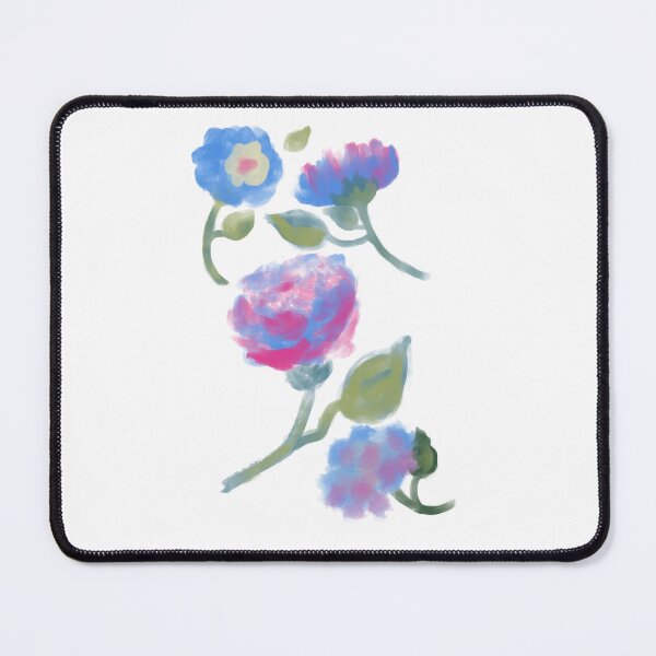 Item preview, Hot Pink and Blue Flowers by ElitebyElise designed and sold by ElitebyElise.