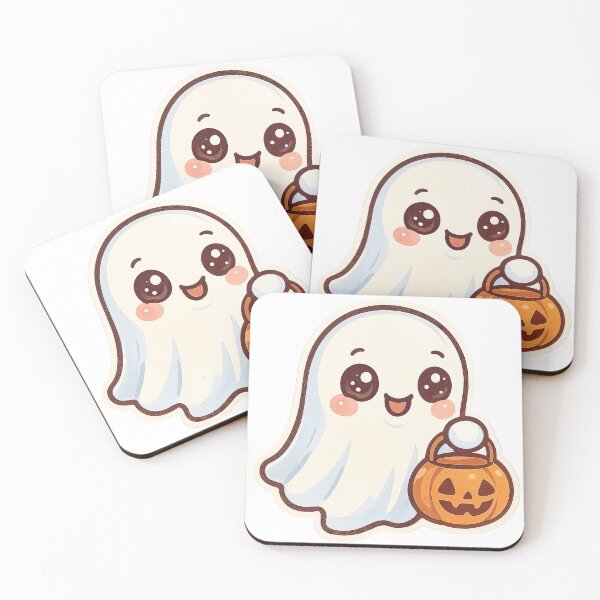 Item preview, Little Ghost and Jack-o'-Lantern designed and sold by MaliEva.