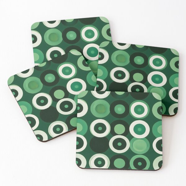 Item preview, Retro 70s Psychedelic Green Pattern | Hypnotic Geometric Circles designed and sold by Velvetcosmonova.