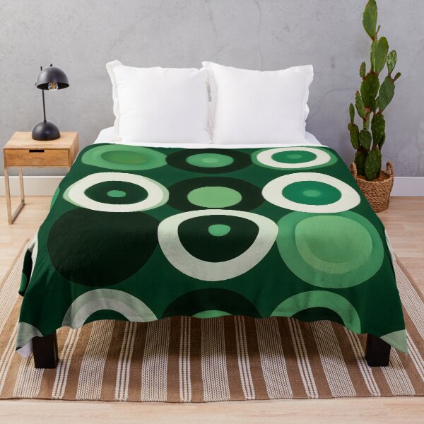 Item preview, Retro 70s Psychedelic Green Pattern | Hypnotic Geometric Circles designed and sold by Velvetcosmonova.
