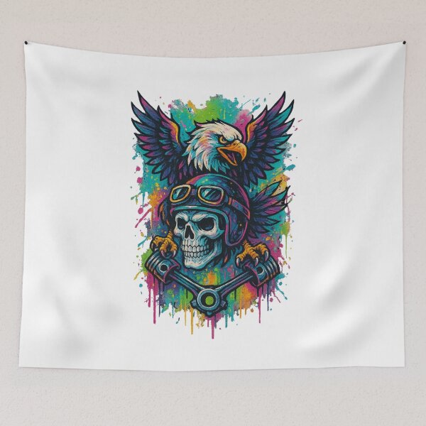 Item preview, Graffiti Skull Eagle Rider designed and sold by Maggrafi.