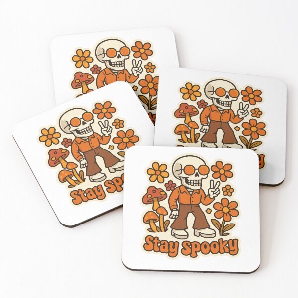 Item preview, Retro Groovy Skeleton Halloween designed and sold by Cute-Nature.