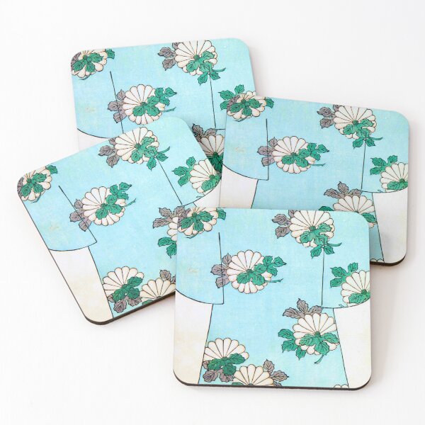 Item preview, White Chrysanthemums on Sky Blue - Enhanced designed and sold by WheelieGdArt.