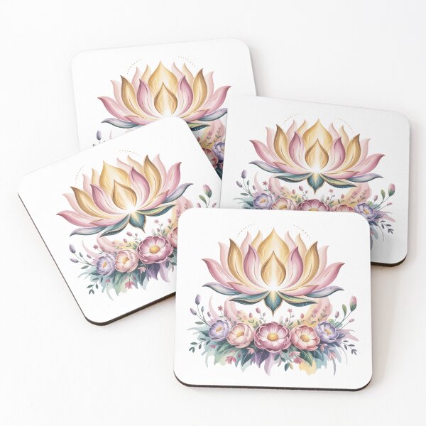 Item preview, Golden Lotus Bloom Spiritual Floral Art Design designed and sold by NewAspect.
