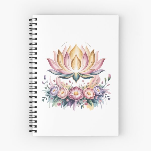 Aperçu de l'œuvre Conception d'art floral spirituel Golden Lotus Bloom créée et vendue par NewAspect.