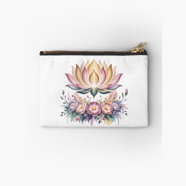Aperçu de l'œuvre Conception d'art floral spirituel Golden Lotus Bloom créée et vendue par NewAspect.