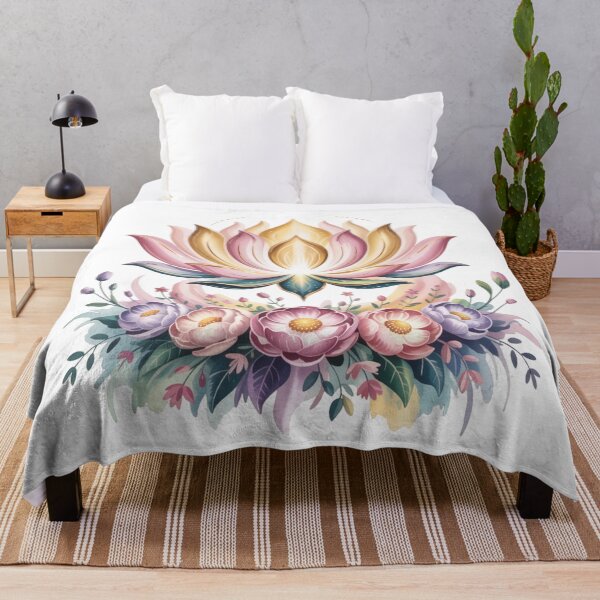 Item preview, Golden Lotus Bloom Spiritual Floral Art Design designed and sold by NewAspect.