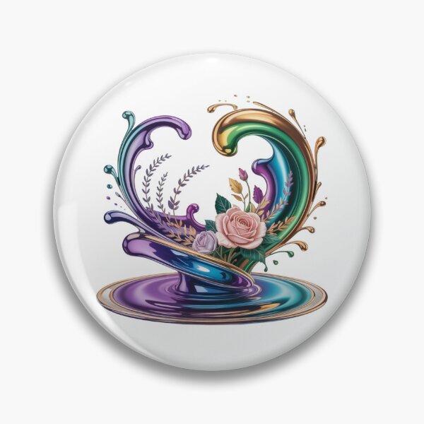 Artikelvorschau, Fluid Heart Bloom Abstraktes metallisches Rosendesign entworfen und verkauft von NewAspect.