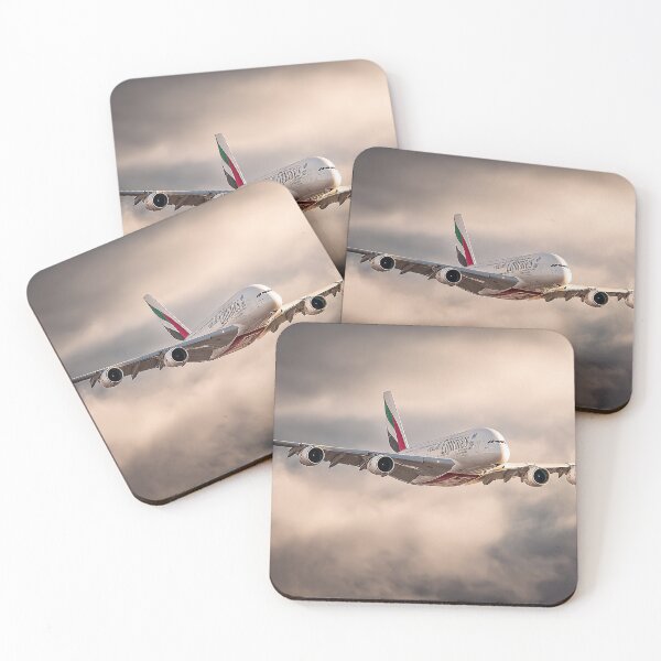 Item preview, Emirates A380 Over Mountain Peaks designed and sold by Skyframe Aviation.