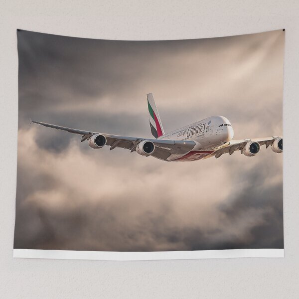 Item preview, Emirates A380 Over Mountain Peaks designed and sold by Skyframe Aviation.
