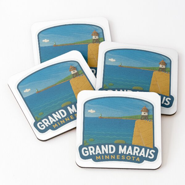 Item preview, Grand Marais, Minnesota - Lighthouse & Lake Superior designed and sold by gorff.