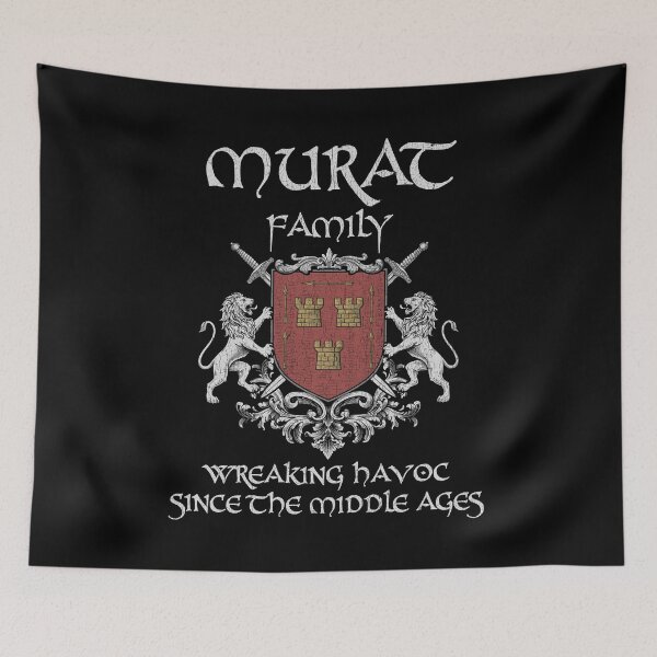 Item preview, Murat Family Crest – Medieval Heritage Emblem for Ancestry Lovers & Vintage Style Fans designed and sold by 9X FR.