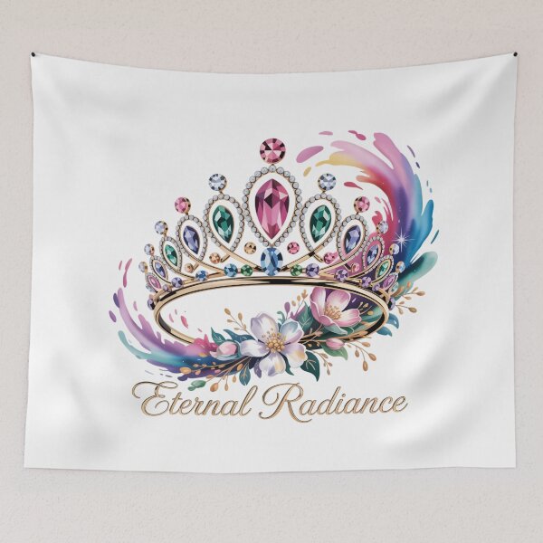Item preview, Eternal Radiance Colorful Gemstone Tiara Floral Splash designed and sold by NewAspect.