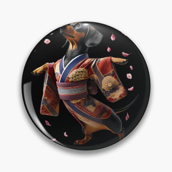 Artikelvorschau, Dackel Japanischer Kunst-Kimono Harajuku Hundeliebhaber entworfen und verkauft von Kimberley King Art King Art.