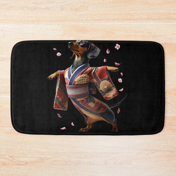Artikelvorschau, Dackel Japanischer Kunst-Kimono Harajuku Hundeliebhaber entworfen und verkauft von Kimberley King Art King Art.