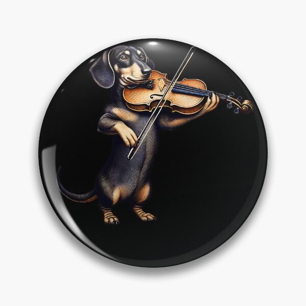 Item preview, Dachshund Playing Violin Player Dog Lover designed and sold by Kimberley King Art  King Art.
