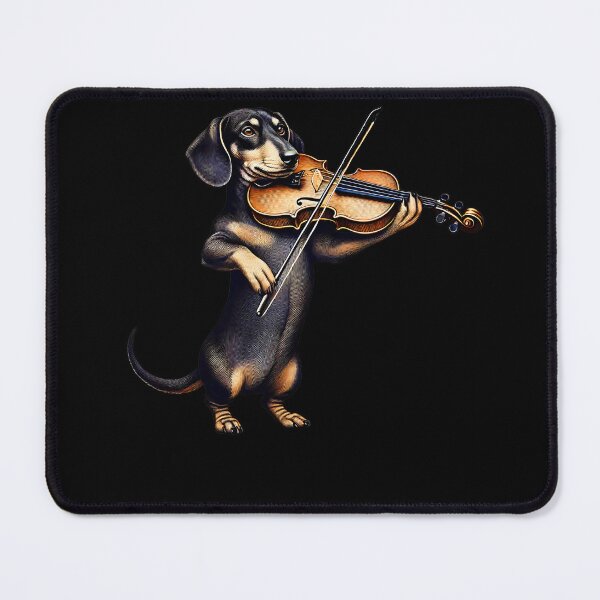 Item preview, Dachshund Playing Violin Player Dog Lover designed and sold by Kimberley King Art  King Art.