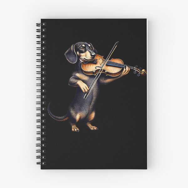 Item preview, Dachshund Playing Violin Player Dog Lover designed and sold by Kimberley King Art  King Art.