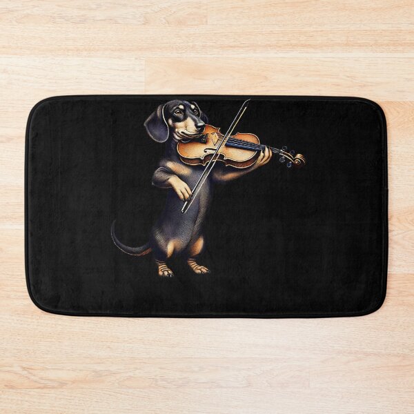 Item preview, Dachshund Playing Violin Player Dog Lover designed and sold by Kimberley King Art  King Art.