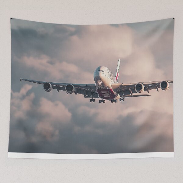 Item preview, Emirates A380 On Final Approach designed and sold by Skyframe Aviation.