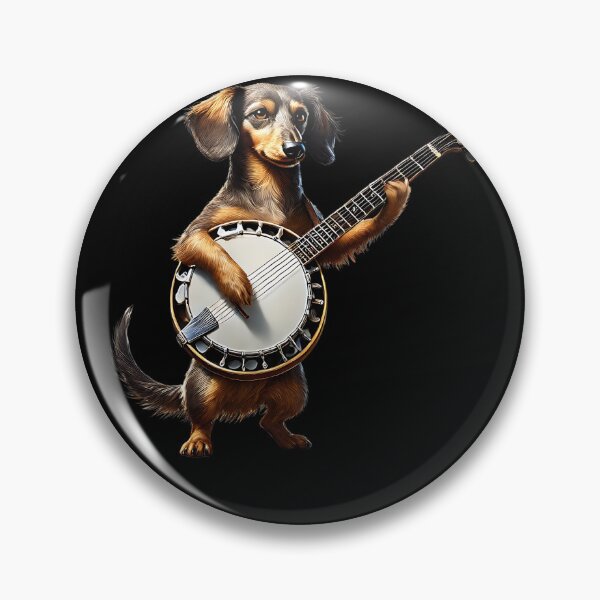 Item preview, Dachshund Playing Banjo Player Dog Lover designed and sold by Kimberley King Art  King Art.