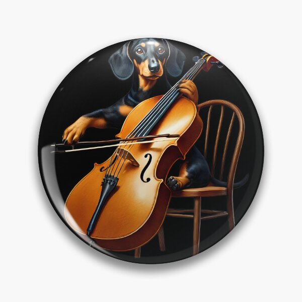 Artikelvorschau, Dackel spielt Cellospieler Hundeliebhaber entworfen und verkauft von Kimberley King Art King Art.