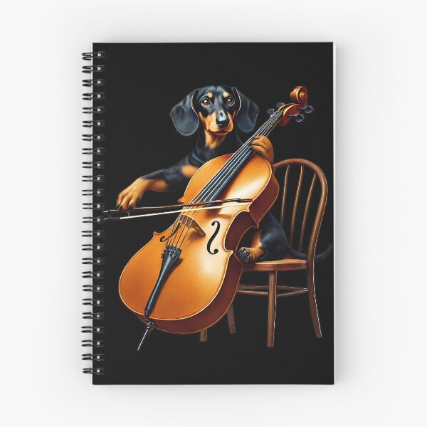 Item preview, Dachshund Playing Cello Player Dog Lover designed and sold by Kimberley King Art  King Art.