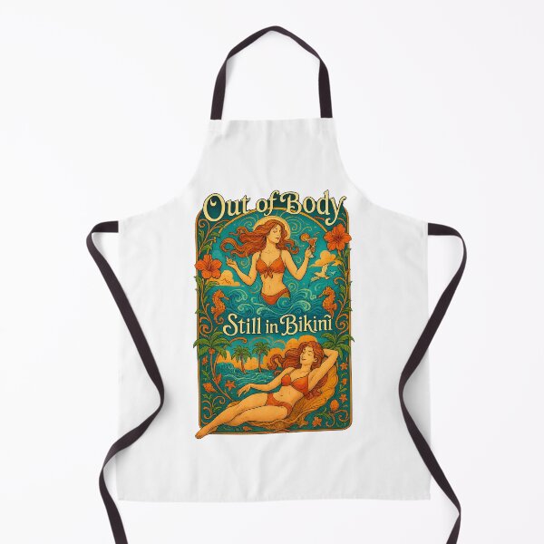 Item preview, Out of Body, Still in Bikini Art Nouveau T-Shirt | Funny Spiritual Tee designed and sold by MySpiritTravels.